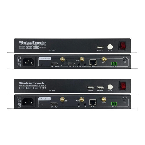 WE100P Wireless HD Video Extender Kit with KVM Support, 200m Range, USB Port, and HD Compatibility