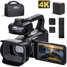 Ultra HD 4K 60FPS Outdoor Video Camera - 64MP YouTube Live Stream Webcam with 4.0 Touch Screen, Vlog Recorder, 18x Zoom, Professional Quality