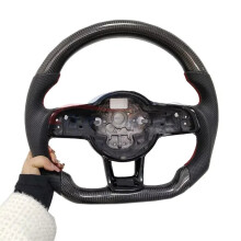 Premium Custom Carbon Fiber Steering Wheel Cover for VW GTI, Polo, Vento, Passat B6, MK8