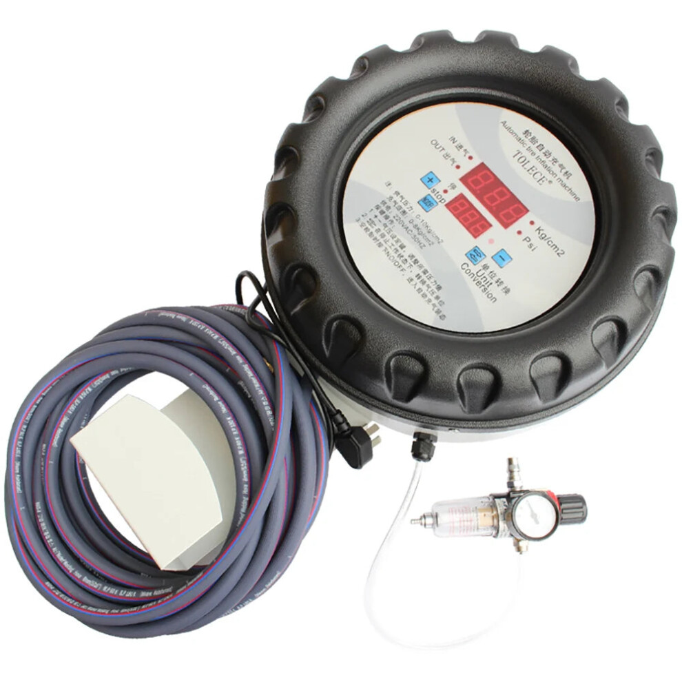 Portable 220V Automatic Car Air Pump with Digital Display & Inflatable Reminder for Emergency Tire Inflation