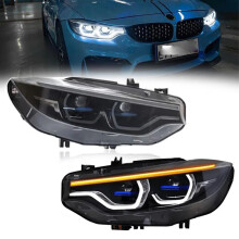 BMW 4 Series 2014-2019 LED Headlight Assembly - M3, M4, F32, F80, F82, F33, F83, F36 GTS Spoon DRL Headlamp (2pcs)