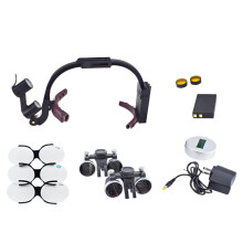 Adjustable 5W LED Dental Headlamp with Binocular Loupe and Magnifier for Surgical Precision