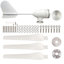 4kW Wind Turbine Generator with MPPT Hybrid Charge Controller for Yacht, Farm, and Home Use - 3-Blade, 12V/24V/48V
