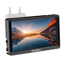 Feelworld FW568S 6 On-Camera Video Monitor with IPS Display, 1920x1080 Resolution, 3G-SDI & 4K HDMI I/O, F970 Power & Installation Kit
