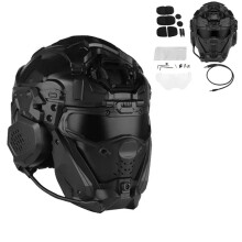 Advanced Tactical Helmet with Communication Headphones - Impact Resistant Protective Gear for Paintball, Airsoft, and Wargames