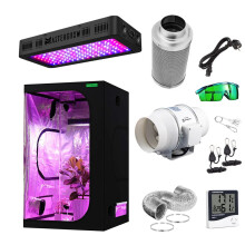 Ultimate Indoor Hydroponics Kit: LED Grow Light Combo with 1200-2000W, 6-Inch Fan & Filter, and 120x300cm Grow Tent