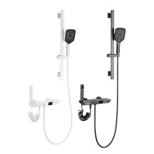 Wall-Mounted Thermostatic Rainfall Shower Set with Piano Keys Temperature Display