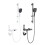 Wall-Mounted Thermostatic Rainfall Shower Set with Piano Keys Temperature Display 1
