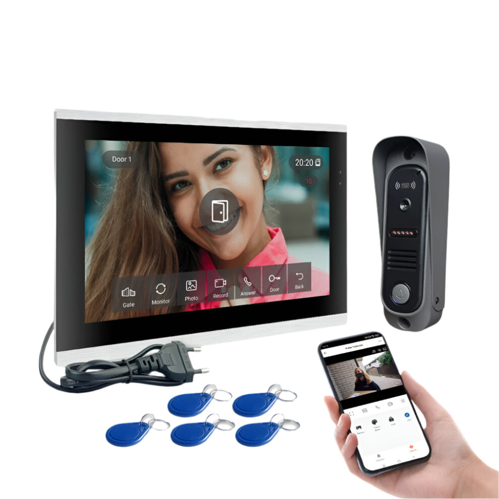 1080P 10-Inch Wireless Video Intercom Doorbell With Tuya App Integration 726084300033