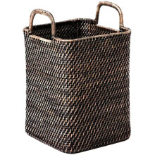 Versatile Rattan Woven Laundry and Storage Basket for Bathroom and Bedroom