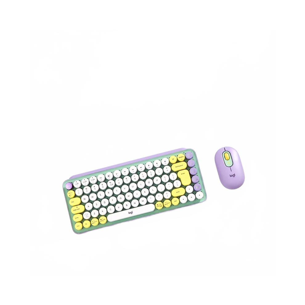 Logitech Pop Wireless Keyboard & Mouse Combo: Vibrant Mechanical Bubble Keys For Home, Office, Tablet, Laptop, And Mac 711181312225