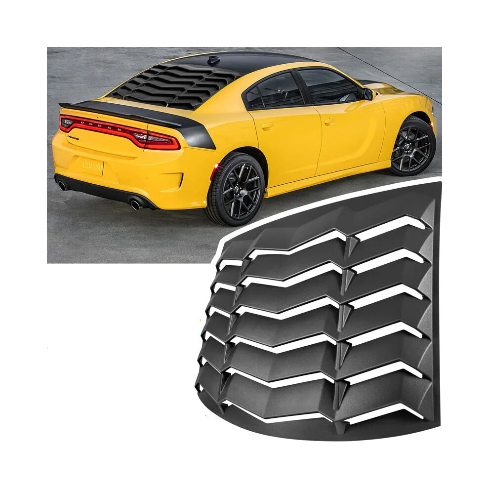 Dodge Charger Rear Side Window Louver Sun Shade Cover (2011-2022 Models) - Compatible With Sxt, Gt, R/T, Scat Pack, Srt Hellcat 313036663621