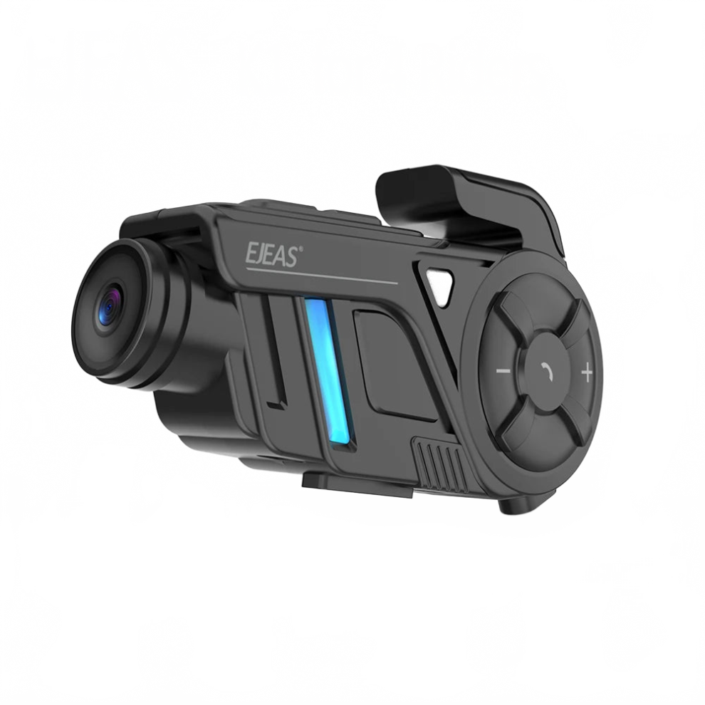 Ejeas K1 Bluetooth 5.1 Motorcycle Helmet Intercom Headset With 1000M Range, Video Recorder, Walkie Talkie, And Mesh 3.0 Technology For 4 Riders 7445046598501