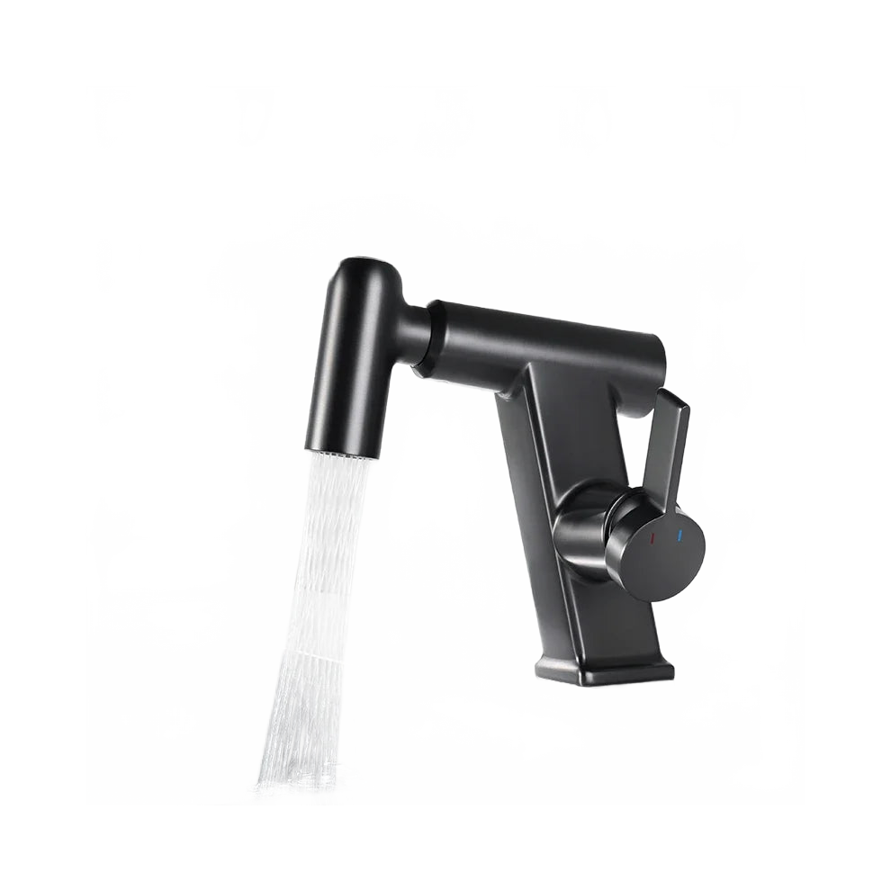 Brass Multifunctional Bathroom Faucet - 3 Mode Water Outlet, Hot & Cold Deck Mounted Sink Mixer With Pull-Out Basin 313057337327