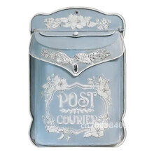 Rustic Farmhouse Vintage Metal Wall-Mounted Mailbox - Decorative Santa Letter Post Box