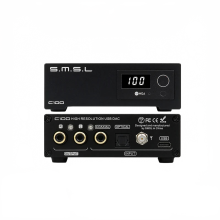SMSL C100 High-Resolution USB MQA DAC with AK4493S Chip, XMOS XU316, DSD512, 32-Bit/768kHz, CK-03 Clock, Optical/Coaxial/Bluetooth Decoder & Remote C