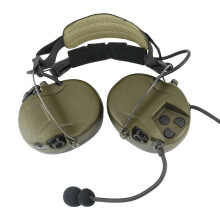 Tactical Walkie Talkie PTT Headset with Rear Mount Headband - H302 Modular Design for Hunting & Shooting