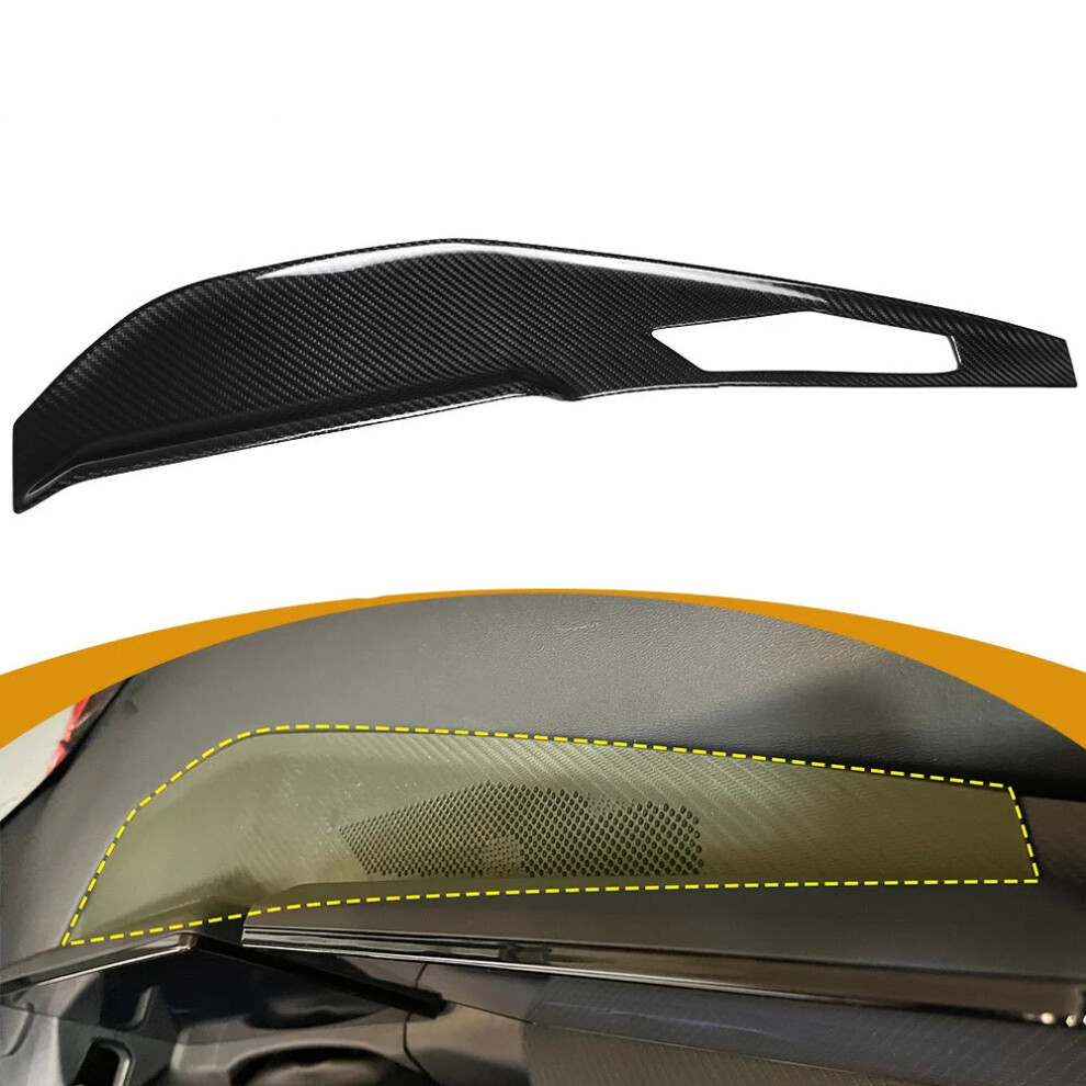 Carbon Fiber Dashboard Display Screen Panel Cover Trim For 2024 Ford Mustang S650 Gt 744759837783