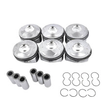 Premium 6-Piece Piston Set for Land Rover Range Rover Sport L494/L560, Discovery LR4/LR5, 3.0T V6 AJ126 - Compatible with LR041639, LR062617