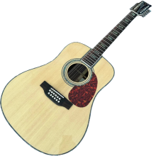12-String Acoustic Guitar with Rosewood Fingerboard & Abalone Inlay -