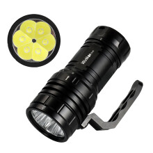 Wurkkos DL06 Professional Scuba Diving Flashlight - IPX8 Waterproof, Super Bright 15000LM, USB Reverse Charge, 6 XHP50.3 LEDs, Includes 3 21700 Batte