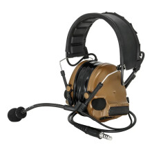 Tactical ComTac3 Noise-Cancelling Headphones with Removable Headband for Outdoor Shooting & Walkie Talkie Communication