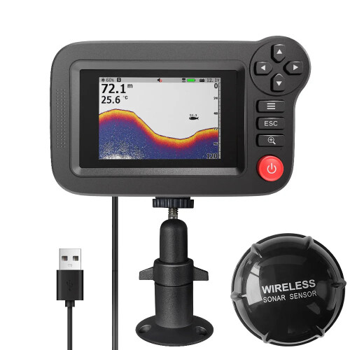 Compact Wireless Sonar Fish Finder & Echo Sounder for Anglers