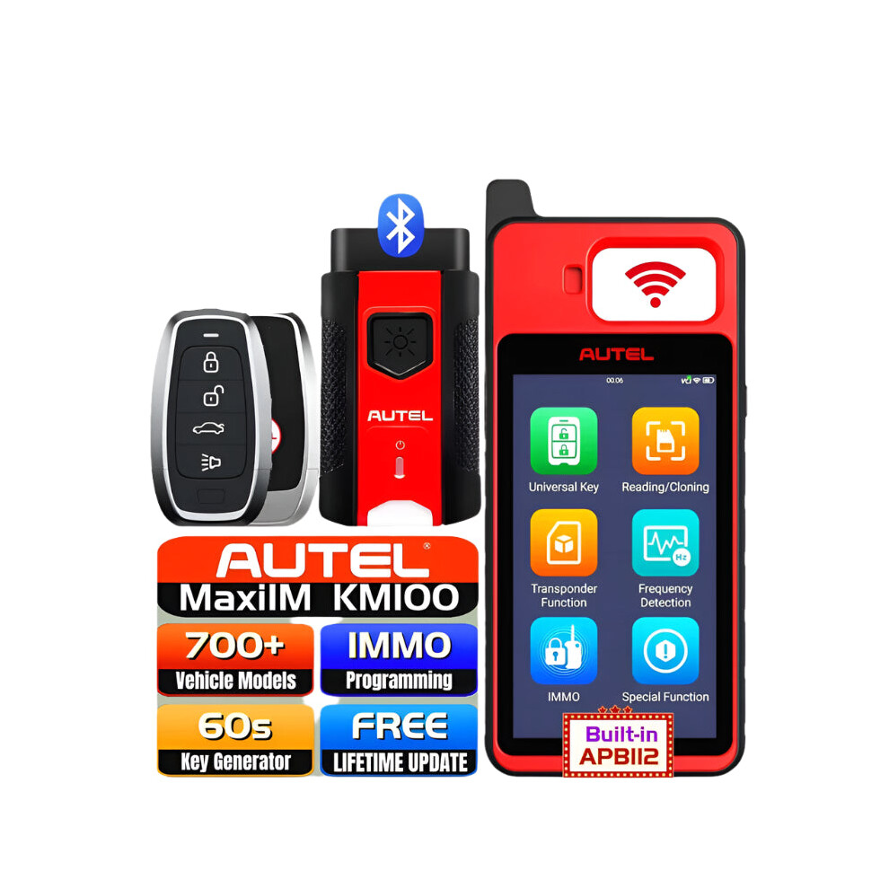 Autel Maxiim Km100 Key Fob Programming & Immobilizer Tool With 2 Autel Ikeys For 60-Second Key Generation And Obd Immo Key Learning On 99% Of Cars 7445031564573