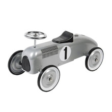 Vintage Metal Bobby Car - Classic Walking & Sliding Toy for Kids, Perfect for Amusement Park Adventures & Photography Gifts