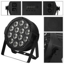 4-Piece RGBW LED Par Lights Set with DMX512 Control for Stunning Stage Effects - Perfect for DJ, Disco, Party, Wedding, Bar, and Club Events