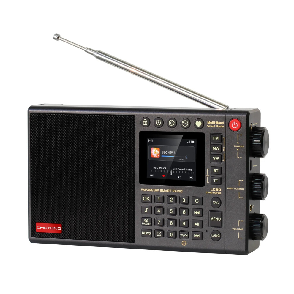 Choyong Lc90 Multi-Band Smart Internet Radio - Global Version With Wifi, 4G, Am/Fm, Ssb, Longwave & Shortwave Receiver 744759603555