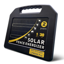 Portable Solar Electric Fence Energizer - Powers Up to 48 km with Durable Polysilicon Solar Panel for Farm Use