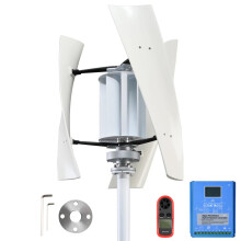 5kW Vertical Axis Maglev Wind Turbine Generator with Hybrid Charge Controller for Home Use