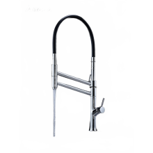 Modern Brass Kitchen Faucet with Magnetic Suction, Single Handle, Dual-Control, 2-Function Design