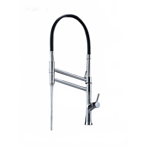 Modern Brass Kitchen Faucet with Magnetic Suction, Single Handle, Dual-Control, 2-Function Design