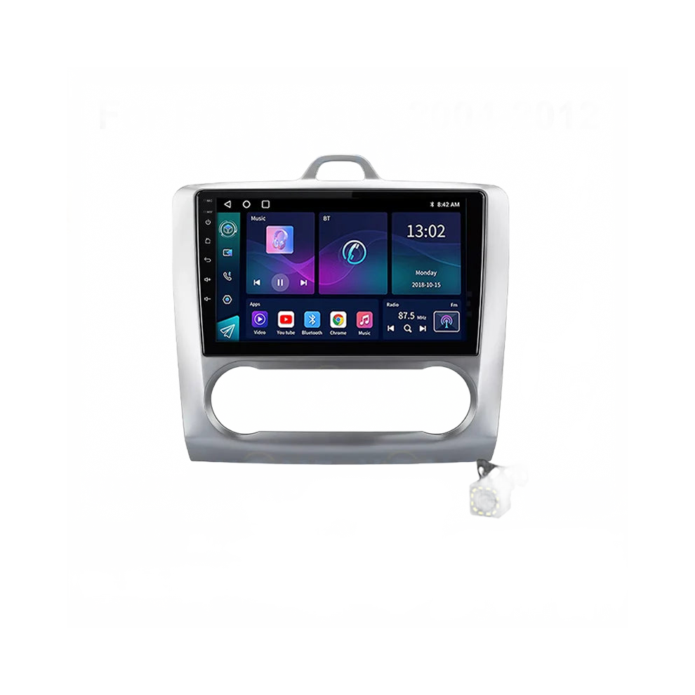 Android 10 Double Din Car Stereo With Gps Navigation & Dvd Player For Ford Focus 2 Mk 2 (2004-2012) 7445051333357