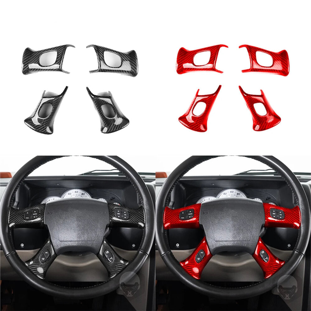 Premium Carbon Fiber Steering Wheel Button Cover For Cadillac Escalade 2003-2006 - Sleek Interior Upgrade 726084678354