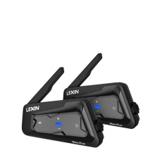 Lexin Meshcom 3.0 Bluetooth Helmet Headset: Advanced Motorcycle Intercom with Parallel Audio Streaming