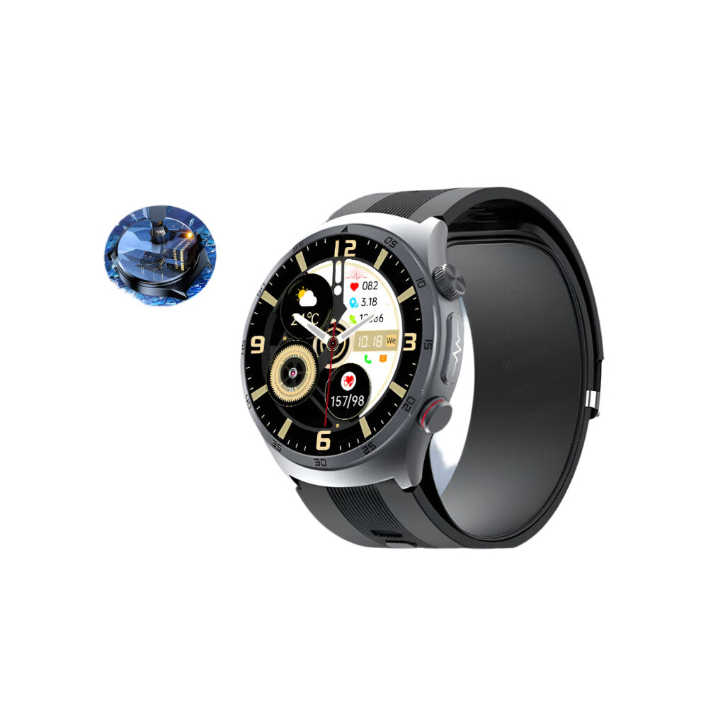 Advanced Medical-Grade Smartwatch with ECG, Blood Pressure, and Glucose Monitoring for Men and Women - Bluetooth Call & NFC Enabled