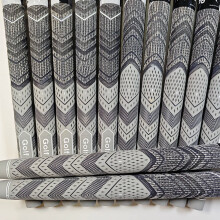 Plus4 Rubber Cotton Yarn Golf Grips - 60R Standard & Midsize for Irons & Woods, Universal Fit, Grey