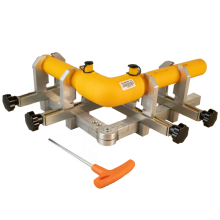 Precision Pipe Alignment Clamp - 90mm Fusion Tube Holder for Secure and Stable Pipe Positioning