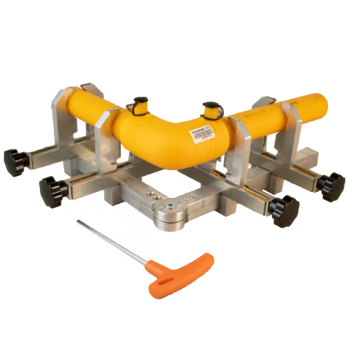 Precision Pipe Alignment Clamp - 90mm Fusion Tube Holder for Secure and Stable Pipe Positioning