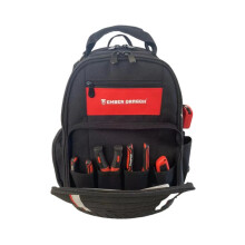 Heavy Duty Multi-Layer Backpack Tool Bag with Hard Bottom - Multifunctional Electrician & Outdoor Storage with Portable Notebook Compartment