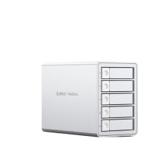 ORICO MacDataVault 5-Bay 3.5-Inch HDD Enclosure with 7 RAID Modes, 5Gbps USB-B Connectivity, and 150W Power Supply for Mac Data Storage and Expansion