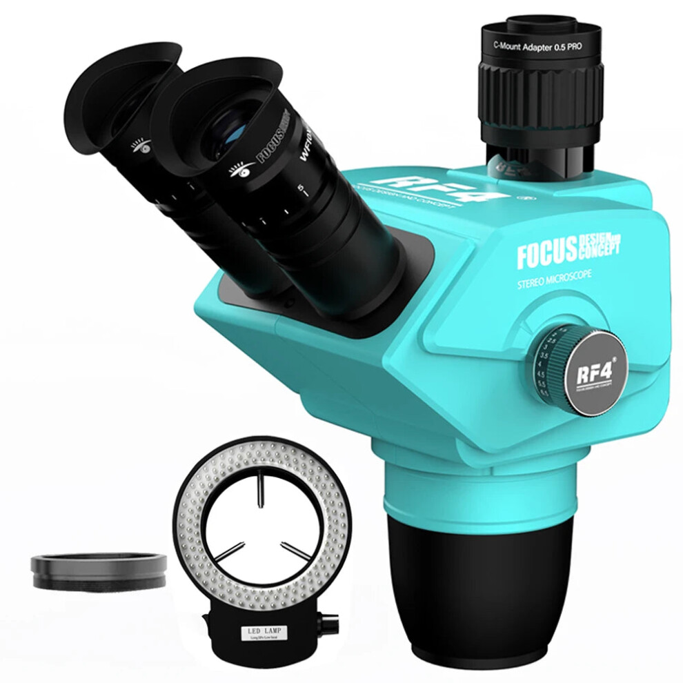 Rf4 Advanced Trinocular Microscope Head - 6.5-65X Simul-Focal Continuous Zoom Stereo Microscope With Wf10x 23Mm Eyepiece For Phone Pcb Soldering 384925349469