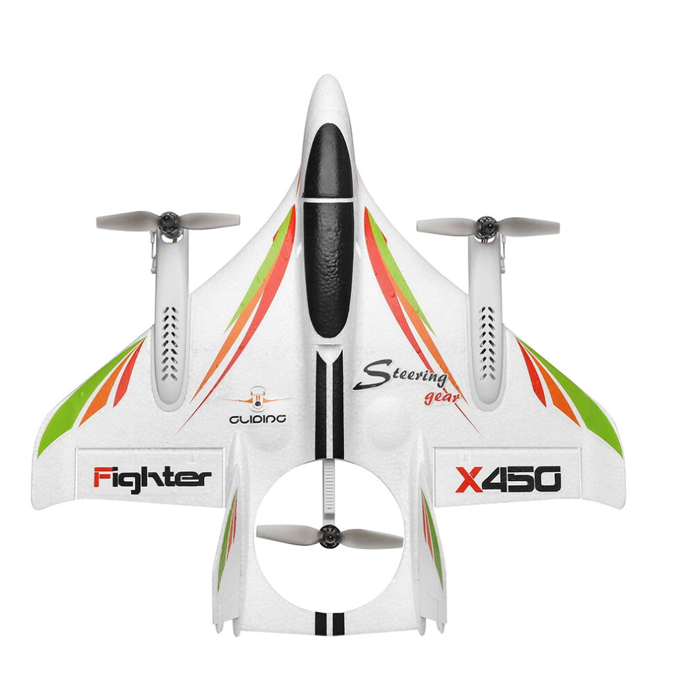 Wltoys Xk X450 2.4Ghz 6Ch 3D/6G Rc Airplane With Brushless Motor, Vertical Takeoff, Led Lights, Fixed Wing Glider Aircraft - Ready To Fly (Rtf) 7445053715786