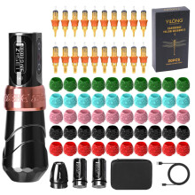 Fluk Max Wireless Tattoo Pen Kit for Permanent Makeup - Complete Tattoo Machine Set with Power Supply