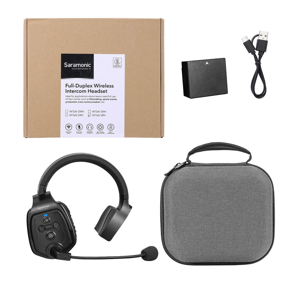 Saramonic Witalk Srh Single Ear Remote Headset For 1.9Ghz Full Duplex Wireless Intercom Communication 7445009332340