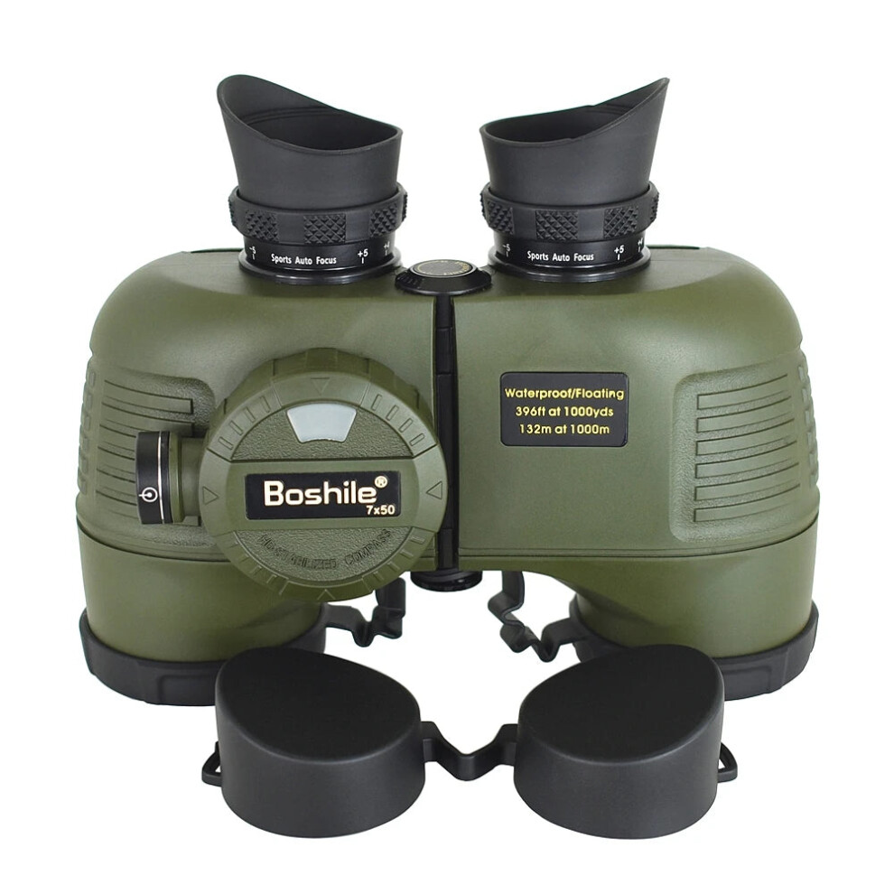 Boshile 7X50 Waterproof Marine Binoculars With Rangefinder Compass, Bak4 Prism & Fmc Lens For Navigation & Hunting 7445023862892