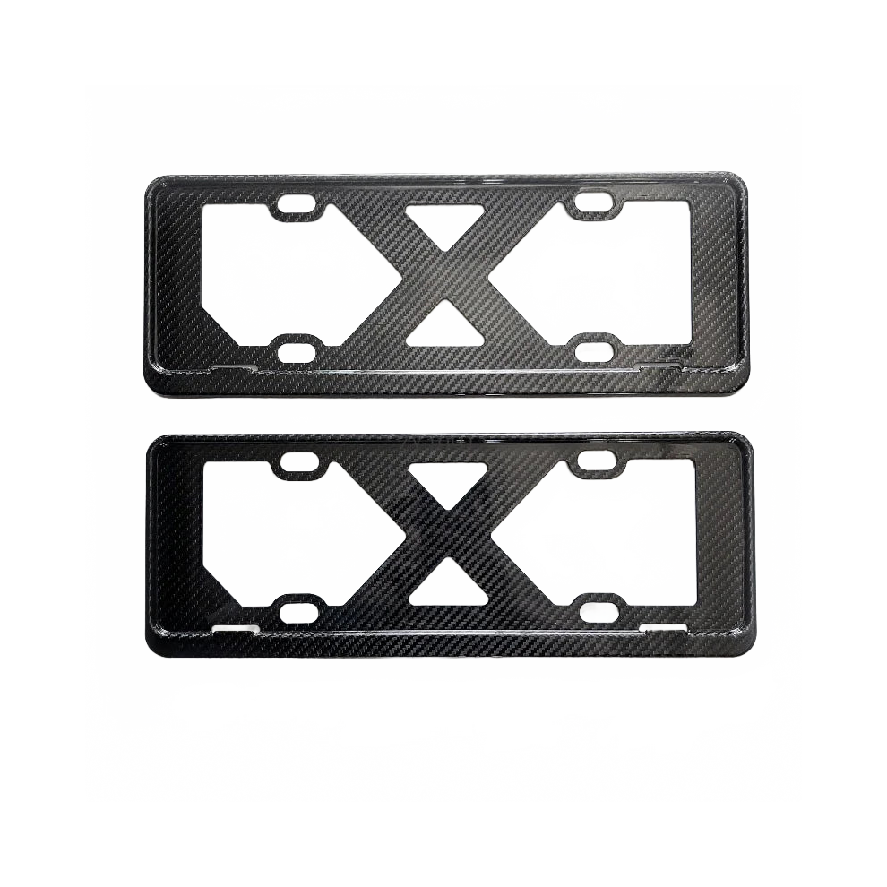 Premium Carbon Fiber License Plate Frame For Porsche Macan, 911, Panamera, 718, Taycan Models 7445031160133
